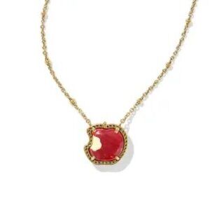 Disney | Kendra Scott Snow White Vintage Gold Apple Short Pendantt Necklace
